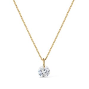 Colar Ponto de Luz em Zircônia Banhado a Ouro 24k