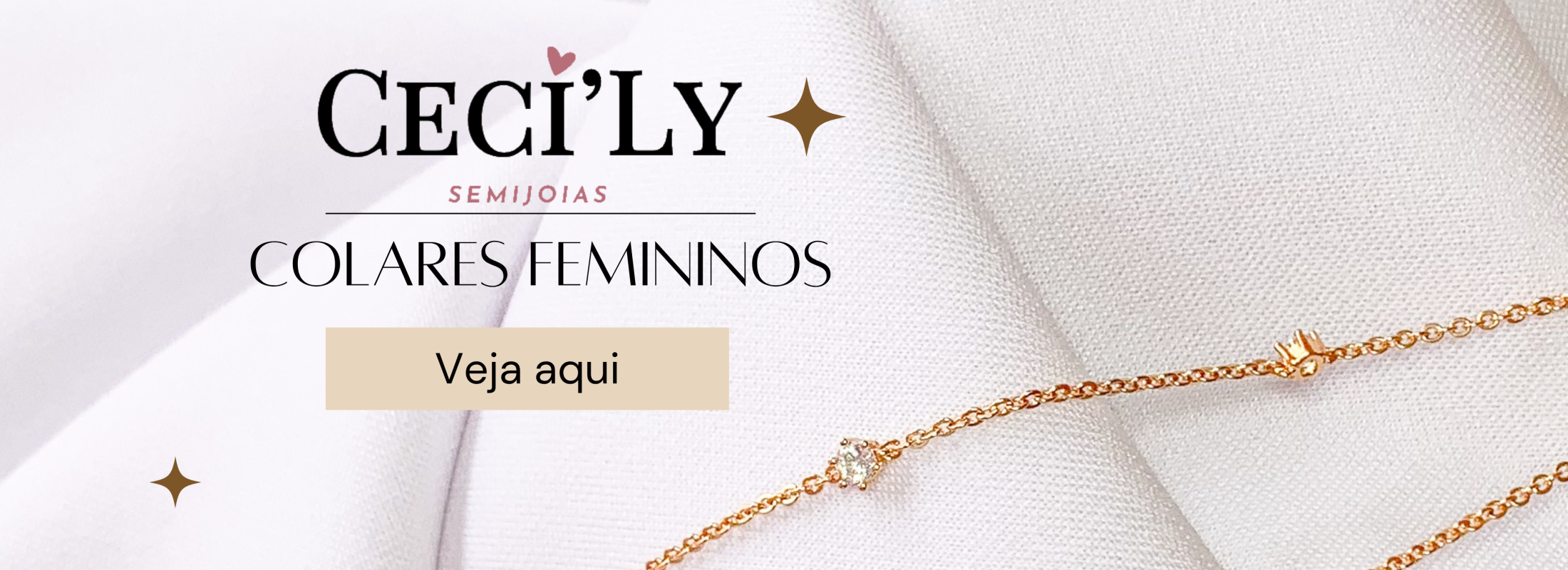 neutral luxury jewelry promotion banner